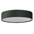 Green Velvet & Opal Diffuser Vintage Round Flush Drum Light 38cm