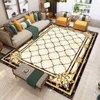 Nostalgia Living Room Rug Multi Color Flower Print Area Rug Synthetic Non-Slip Backing Easy Care Indoor Rug