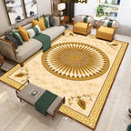 Nostalgia Living Room Rug Multi Color Flower Print Area Rug Synthetic Non-Slip Backing Easy Care Indoor Rug