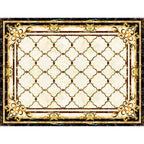Nostalgia Living Room Rug Multi Color Flower Print Area Rug Synthetic Non-Slip Backing Easy Care Indoor Rug