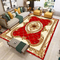 Nostalgia Living Room Rug Multi Color Flower Print Area Rug Synthetic Non-Slip Backing Easy Care Indoor Rug