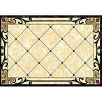 Colorful geometric printed carpet made of polyester Retro indoor rug with non-slip backing, stain-resistant carpet for the living room