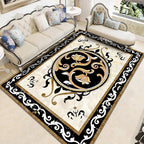 Nostalgia Geometric Printed Rug Multicolored Polyester Indoor Rug Non-Slip Backing Pet-Friendly Rug for Living Room