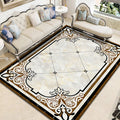 Nostalgia Geometric Printed Rug Multicolored Polyester Indoor Rug Non-Slip Backing Pet-Friendly Rug for Living Room