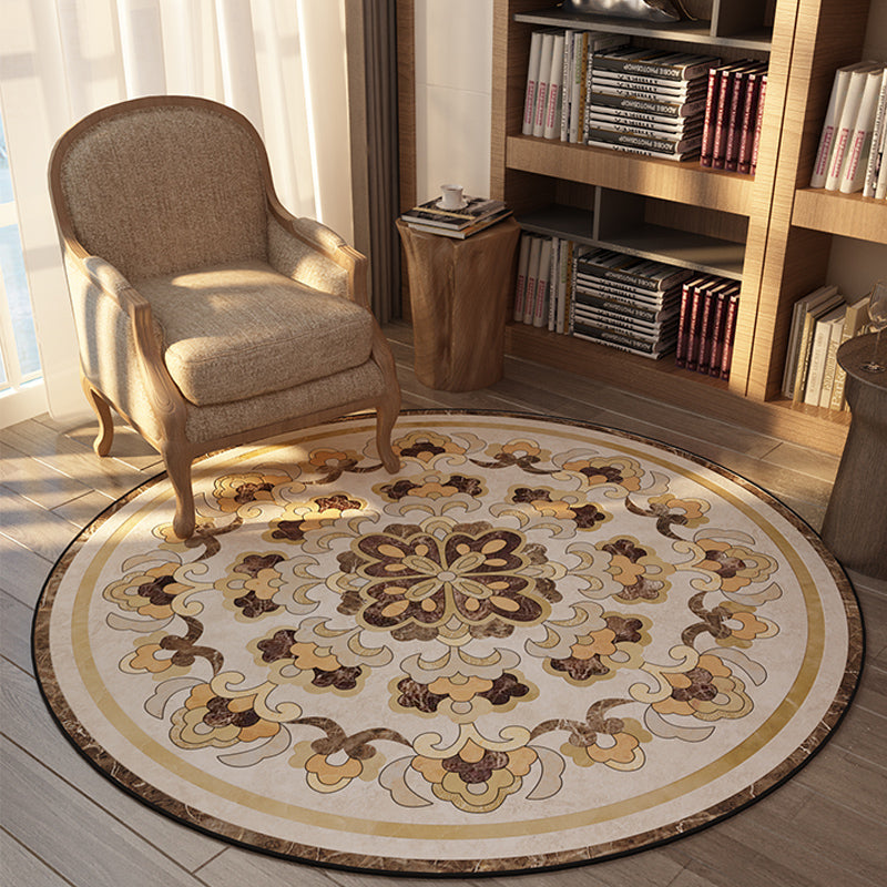 Olden Bedroom Carpet Multicolored Floral Pattern Indoor Carpet Polypropylene Non-Slip Back Easy Care Area Rug