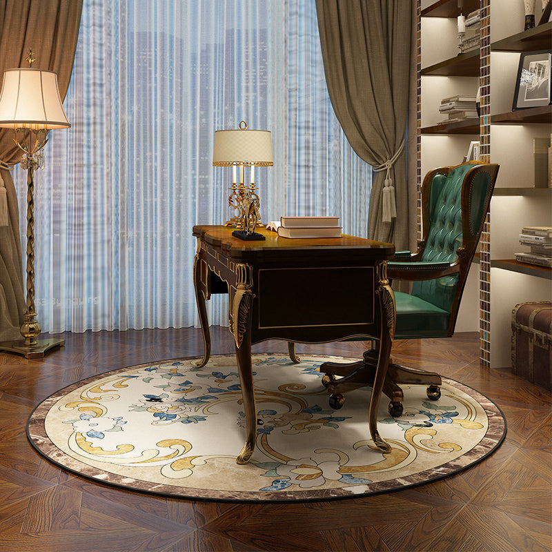 Olden Bedroom Carpet Multicolored Floral Pattern Indoor Carpet Polypropylene Non-Slip Back Easy Care Area Rug