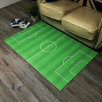 Soothing geometric printed rug green polypropylene indoor rug non-slip back easy-care rug for room