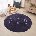 Casual Living Room Rug Multicolor Cartoon Print Indoor Rug Non-Slip Backing Pet-Friendly Area Rug