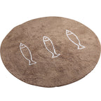 Casual Living Room Rug Multicolor Cartoon Print Indoor Rug Non-Slip Backing Pet-Friendly Area Rug
