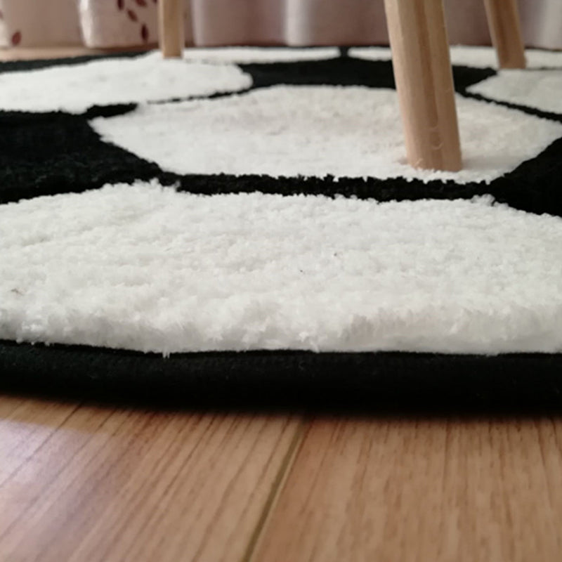 Casual Kids Bedroom Rug Multicolored 3D Print Indoor Rug Polyester Non-Slip Back Pet-Friendly Area Rug