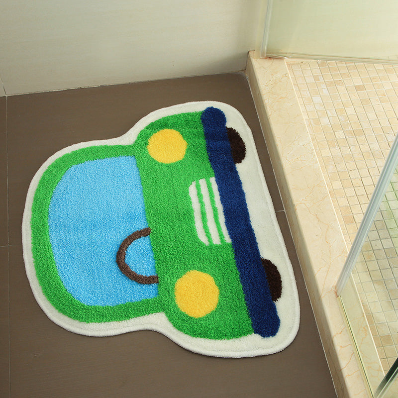 Creative Children’s Room Rug Multicolored 3D Pressed Indoor Rug Cotton Blend Non-Slip Pet Friendly Area Rug