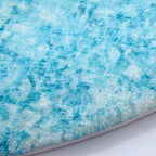Beautiful Children's Room Rug Blue Cartoon Printed Indoor Rug Lambswool Non-Slip Backing Stain Resistant Area Rug