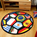 Modern Sport Printed Rug Red Nylon Indoor Rug Non-Slip Backing Pet Friendly Easy Care Area Rug for Kids Room