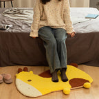 Cozy Bedroom Rug Multi-Colored Cartoon Printed Rug Made of Lambswool With Non-Slip Backing Pet-Friendly Indoor Rug