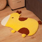 Cozy Bedroom Rug Multi-Colored Cartoon Printed Rug Made of Lambswool With Non-Slip Backing Pet-Friendly Indoor Rug