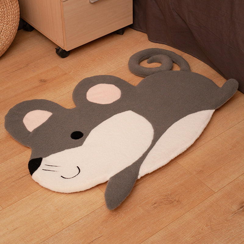 Cozy Bedroom Rug Multi-Colored Cartoon Printed Rug Made of Lambswool With Non-Slip Backing Pet-Friendly Indoor Rug