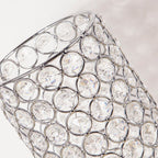 Crystal Table Lamp - Modern Night Light with Chrome Finish
