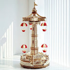 Wooden 3D Puzzle DIY Carnival Tower Kit