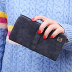 Long wallet with two compartments for women