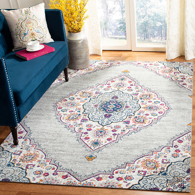 Casual Multicolor Geo Rug Polyester Western Area Rug Non-Slip Machine Washable Easy Care Indoor Rug for Living Room