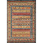 Casual Multicolor Geo Rug Polyester Western Area Rug Non-Slip Machine Washable Easy Care Indoor Rug for Living Room