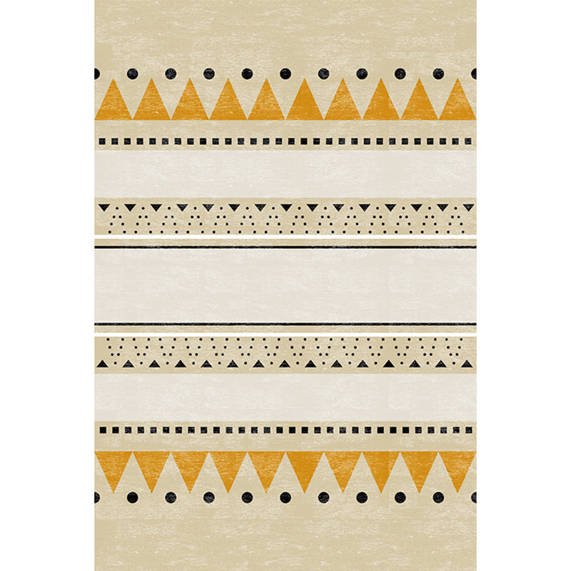 Casual Geometric Pattern Rug Multicolored Synthetic Indoor Rug Non-Slip Back Machine Washable Area Rug for Living Room