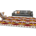 Comfort Geometric Print Rug Multicolor Polyester Area Rug Non-Slip Back Pet-Friendly Indoor Carpet for the Living Room