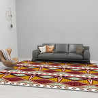 Comfort Geometric Print Rug Multicolor Polyester Area Rug Non-Slip Back Pet-Friendly Indoor Carpet for the Living Room