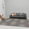Comfort Geometric Print Rug Multicolor Polyester Area Rug Non-Slip Back Pet-Friendly Indoor Carpet for the Living Room