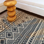Southwestern living room carpet Multicolored Color block Indoor carpet Polyester Non-slip carpet Stain resistant Flooring