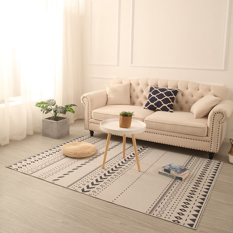Southwestern living room carpet Multicolored Color block Indoor carpet Polyester Non-slip carpet Stain resistant Flooring