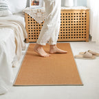 Rustic Solid Color Rug Multi-Color Jute Indoor Rug Non-Slip Backing Pet Friendly Easy Care Area Group for Bedroom