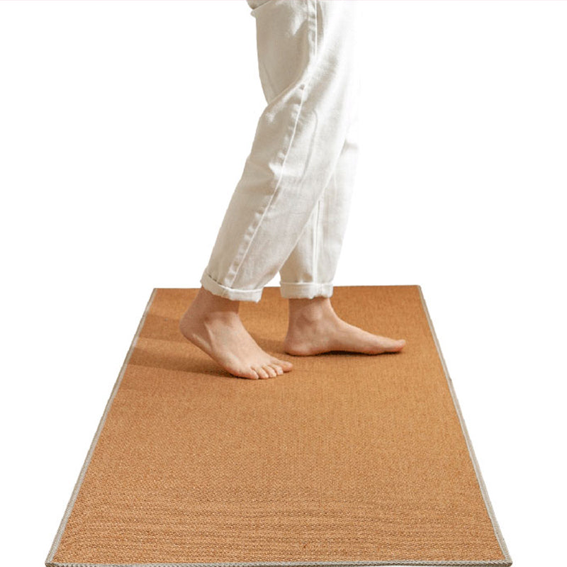 Rustic Solid Color Rug Multi-Color Jute Indoor Rug Non-Slip Backing Pet Friendly Easy Care Area Group for Bedroom