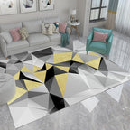 Simple Living Room Carpet Multicolored Geometric Pattern Indoor Carpet Synthetic Non-Slip Back Pet-Friendly Area Rug