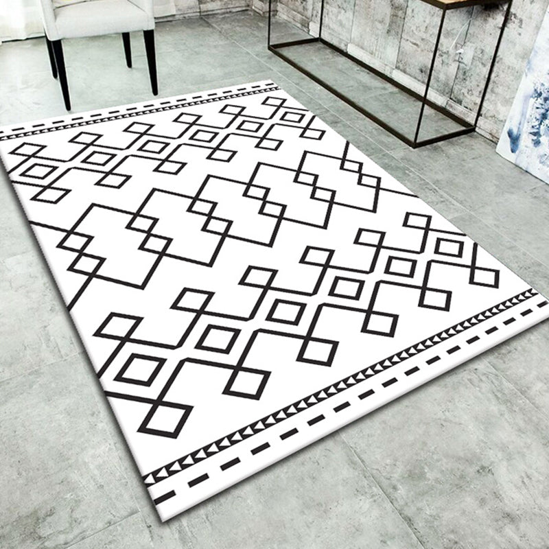 Simple living room carpet Multifunctional colored geometric pattern Indoor carpet Non-slip backing Pet friendly rug