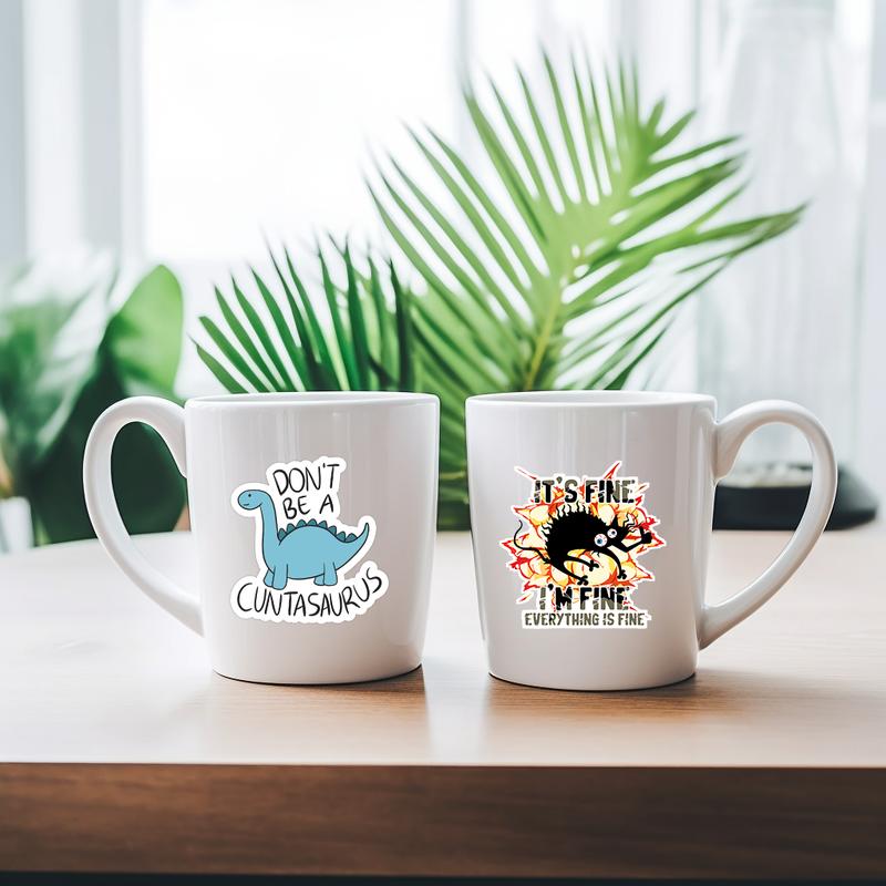 Set of 130 Funny Quote Stickers