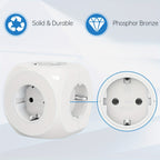 Compact Portable Power Plug Cube with 5 Electric Outlets – Lightweight and Safe for Home, Office, and Travel