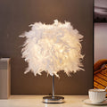 White Cylindrical Table Lamp Simplicity Single Bulb Spring Table Lamp
