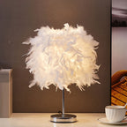 White cylindrical bedside lamp simplicity single bulb spring bedside lamp
