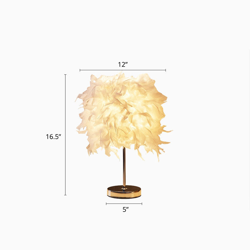 White cylindrical bedside lamp simplicity single bulb spring bedside lamp
