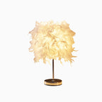 White Cylindrical Table Lamp Simplicity Single Bulb Spring Table Lamp