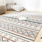 Southwest Bedroom Carpet Multicolored Tribal Printed Area Rug Jute Pet-Friendly Stain-Resistant Indoor Carpet