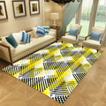 Nordic Living Room Rug Multicolored Geometric Rug for Indoor Synthetic Non-Slip Back Machine Washable Rug