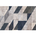 Scandinavian geometric patterned rug Multicolored polypropylene rug Non-slip backing Easy care Washable Indoor rug for the living room