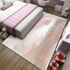 Simple Living Room Mirror Multi-Colored Geometric Print Indoor Rug Synthetic Non-Slip Backing Stain-Resistant Rug