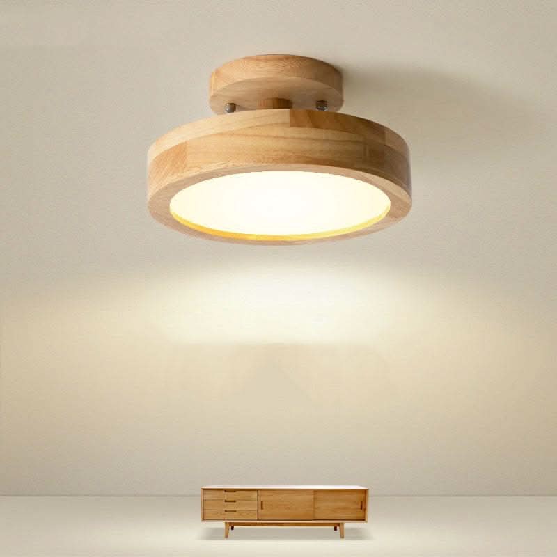 Modern Wood LED Ceiling Light with Dimmable Function
