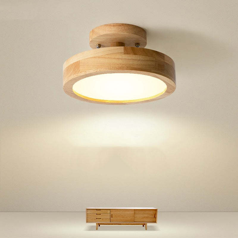 Modern LED ceiling light made of wood – Quinn ceiling lamp for living room, hallway, bedroom and dining room