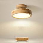 Modern LED ceiling light made of wood – Quinn ceiling lamp for living room, hallway, bedroom and dining room