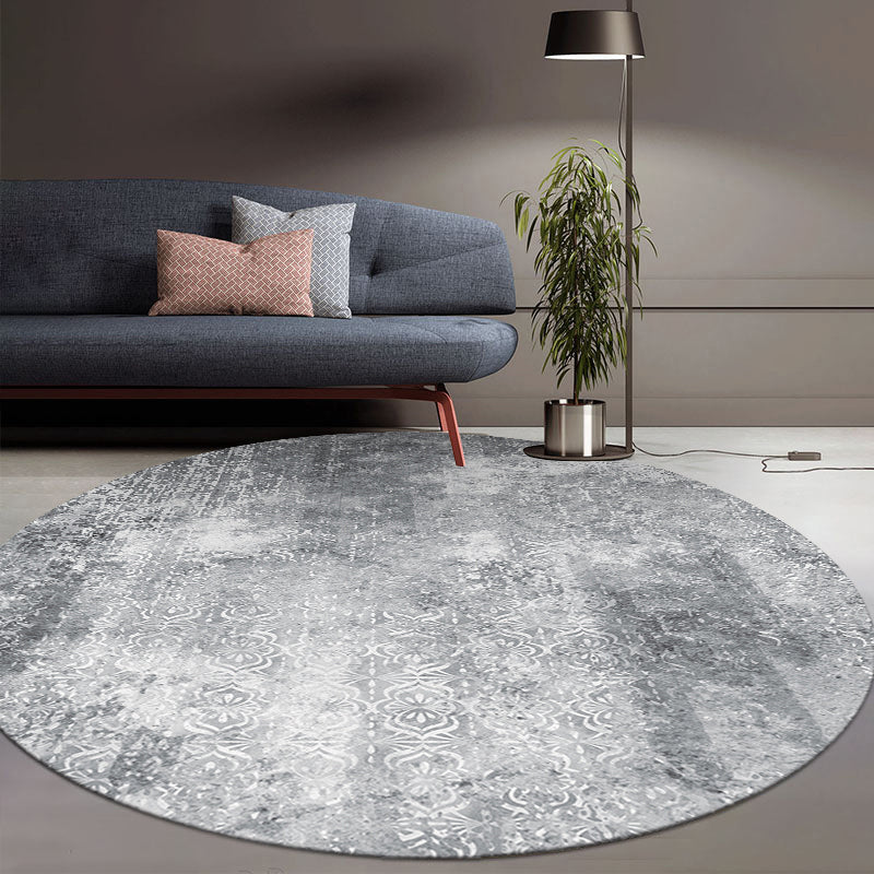 Cozy abstract print rug multicolored polypropylene area rug non-slip backing easy care indoor rug for living room