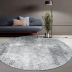 Cozy abstract print rug multicolored polypropylene area rug non-slip backing easy care indoor rug for living room